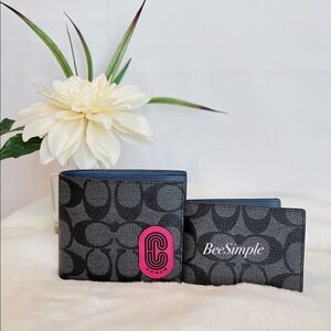 NWT Coach 3 In 1‎ Wallet In Colorblock Signature Canvas With Coach Patch